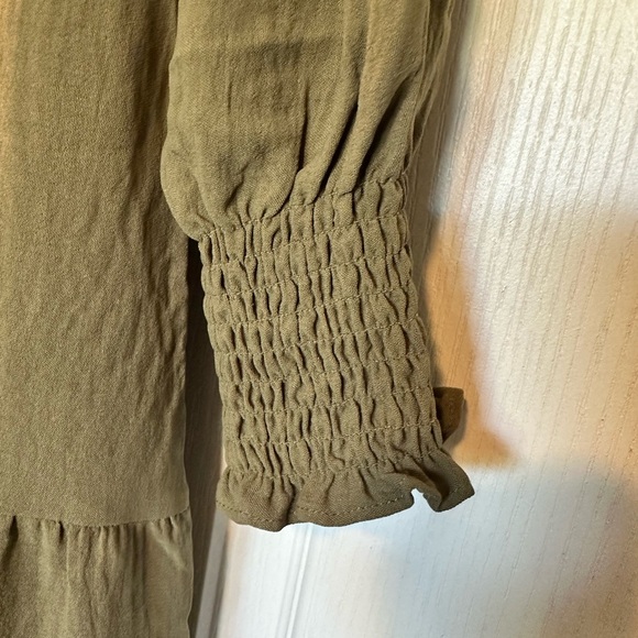 Kate Kasin Elegant Olive Green Maxi Dress Sz L NWT - Picture 5 of 6